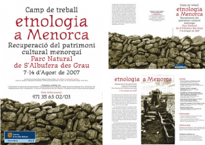 Lluc Julià, Etnologia a Menorca